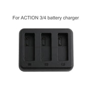 For DJI Osmo Action 4 / 3 Tri-Slot Batteries Charger (Black)