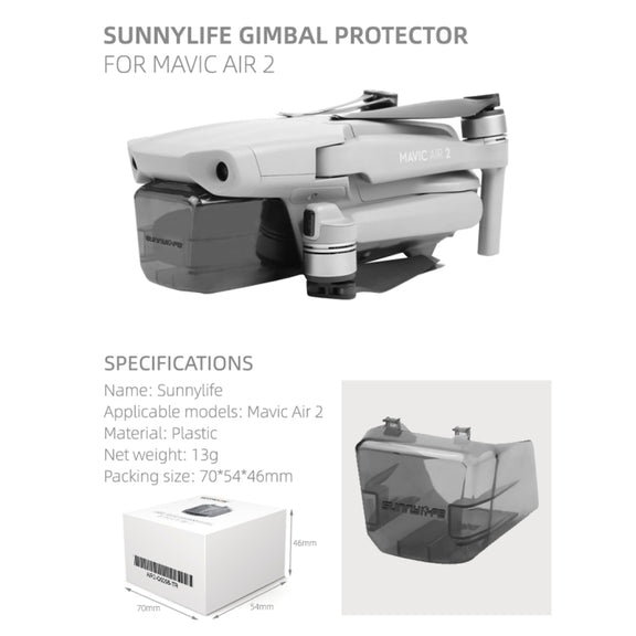 Sunnylife For DJI Mavic Air 2 Camera Lens Protective Cover Hood (Grey)