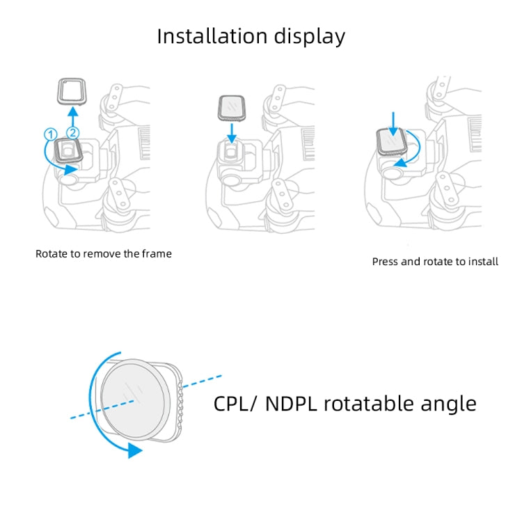 JSR Drone 3 in 1 CPL+ND8+ND16 Lens Filter for DJI MAVIC Air 2