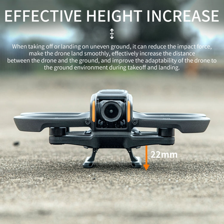 For DJI AVATA 2 STARTRC Folding Heightened Landing Gear Training Rack (Black)