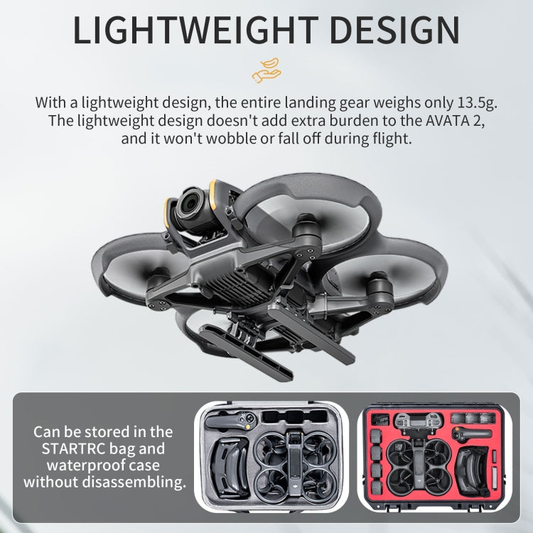 For DJI AVATA 2 STARTRC Folding Heightened Landing Gear Training Rack (Black)
