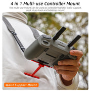 For DJI RC 2 / 1 Sunnylife ZJ764 Controller Handle Waist Support Tabletop Mount Neck Strap Hook Hanger Bracket (Red)