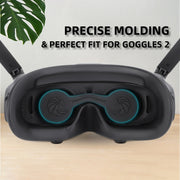 For DJI Goggles 2 / Goggles 3 Lens Cover Dust-proof VR Lens Silicone Case Soft Protector (Black)