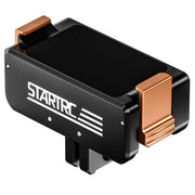 For DJI Osmo Action 5 Pro / 4 / 3 STARTRC Metal Quick Adapter Magnetic Foldable Extension Bracket (Black+Orange)