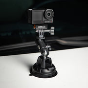 For DJI Osmo Action 5 Pro / 4 / 3 STARTRC Metal Quick Adapter Magnetic Foldable Extension Bracket (Black+Orange)