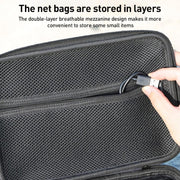 For DJI Osmo Action 5 Pro / 4 / 3 Hand Strap Shoulder Bag Camera and Accessories PU Storage Bag (Black)