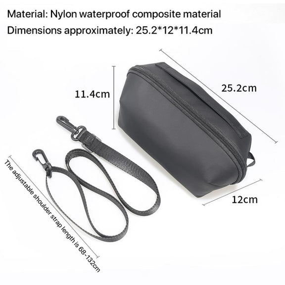 For DJI OSMO Pocket 3 Portable Carrying Case Body Storage Bag with Strap (Black)