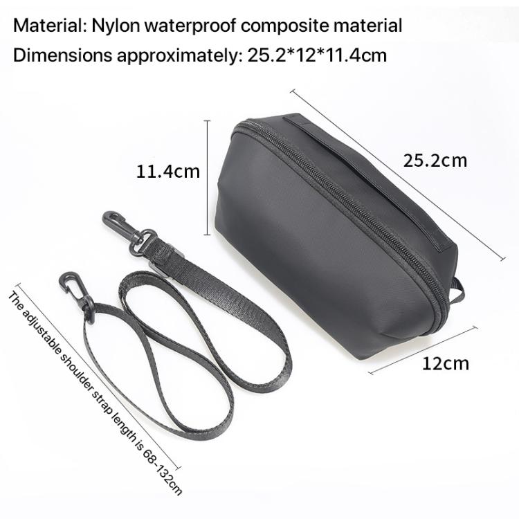 For DJI OSMO Pocket 3 Portable Carrying Case Body Storage Bag with Strap (Black)