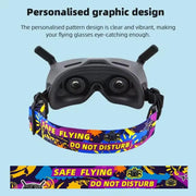 BRDRC Colorful Graffiti Headband Fixed Strap For DJI Aavta Goggles 2 / FPV Goggles V2