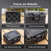 For DJI OSMO Action 5 Pro / 4 / 3 Camera Hard Storage Box Bag Protective Case (Black)