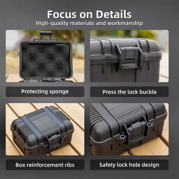 For DJI OSMO Action 5 Pro / 4 / 3 Camera Hard Storage Box Bag Protective Case (Black)