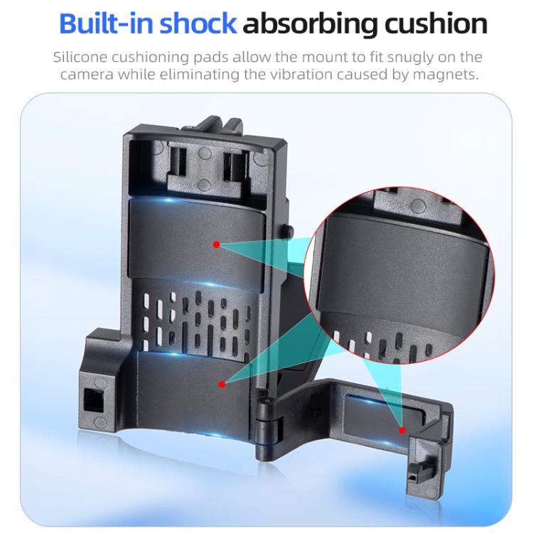 For DJI Osmo Pocket 3 STARTRC Folding Magnetic Mount Base Fixed Bracket (Black)