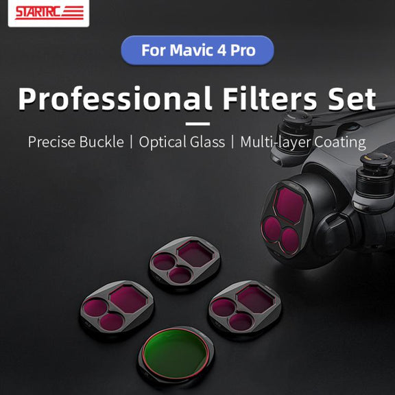 For DJI Mavic 4 Pro STARTRC 4 in 1 CPL ND8 ND32 ND64 Lens Filter Kit
