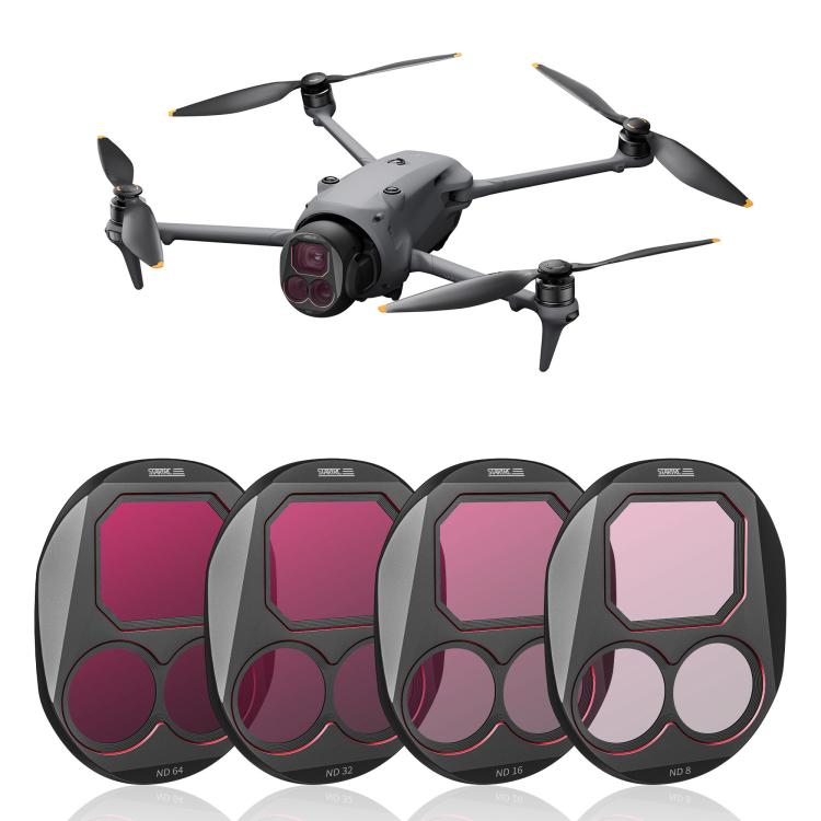For DJI Mavic 4 Pro STARTRC 4 in 1 ND8 ND16 ND32 ND64 Lens Filter Kit