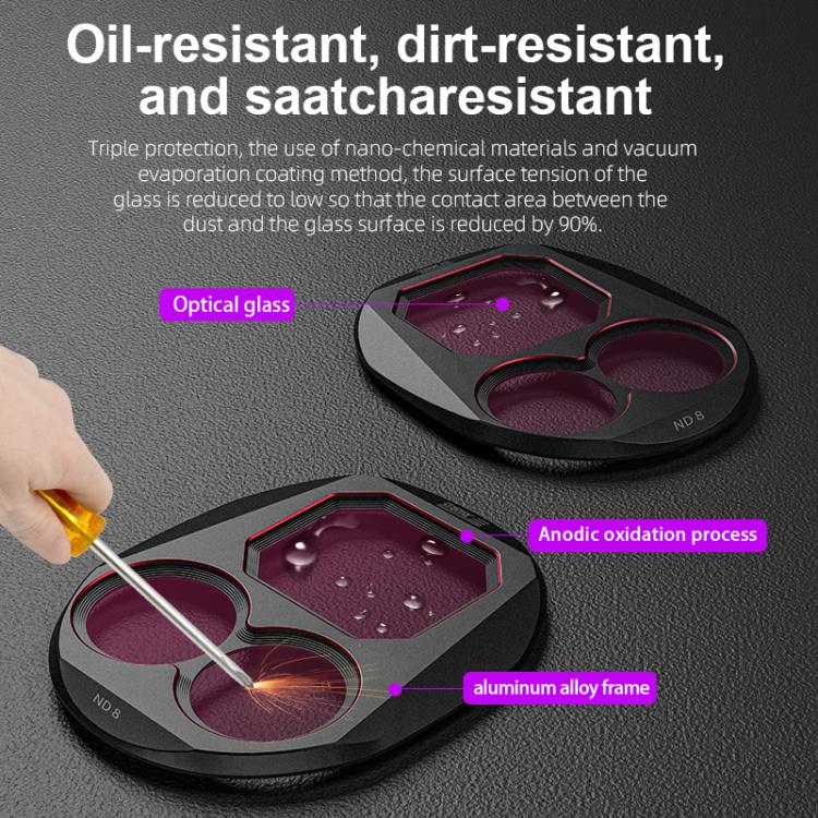 For DJI Mavic 4 Pro STARTRC 4 in 1 ND8 ND16 ND32 ND64 Lens Filter Kit