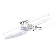 For DJI Air 3 STARTRC 2 Pairs Color LED Flash Lamp Low Noise Propellers (Transparent)