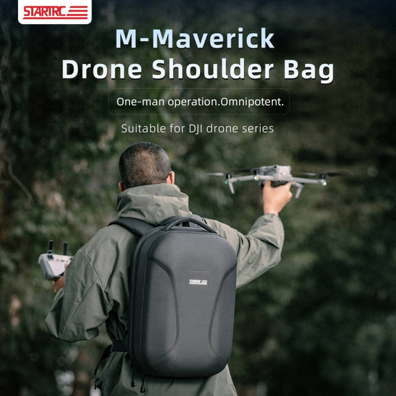 STARTRC Hard Shell Water-resistant Shoulders Bag Backpack for DJI Mavic 3 Pro / Mavic 3 Classic (Black)