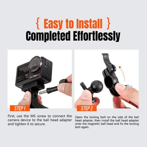 STARTRC Magnetic  Backpack Clip Mount for DJI Osmo 360 / GoPro Action Cameras (Black)