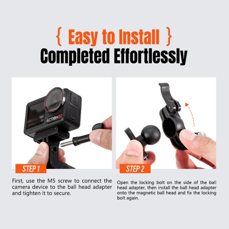 STARTRC Magnetic  Backpack Clip Mount for DJI Osmo 360 / GoPro Action Cameras (Black)
