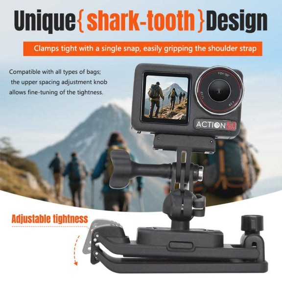 STARTRC Magnetic  Backpack Clip Mount for DJI Osmo 360 / GoPro Action Cameras (Black)