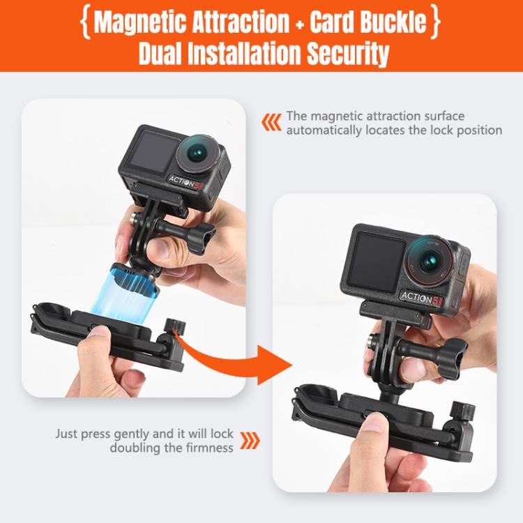 STARTRC Magnetic  Backpack Clip Mount for DJI Osmo 360 / GoPro Action Cameras (Black)