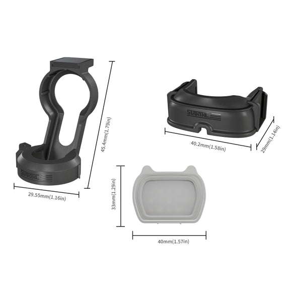 For DJI Pocket 3 STARTRC Cat-ears Magnetic Fill Light  with Holder Clip Kit (Grey)