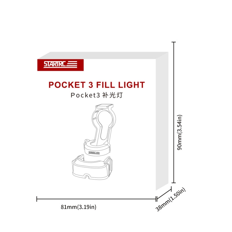 For DJI Pocket 3 STARTRC Cat-ears Magnetic Fill Light  with Holder Clip Kit (Grey)