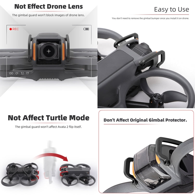 For DJI Avata 2 Sunnylife Gimbal Aluminum Anti-collision Bumper (Red)
