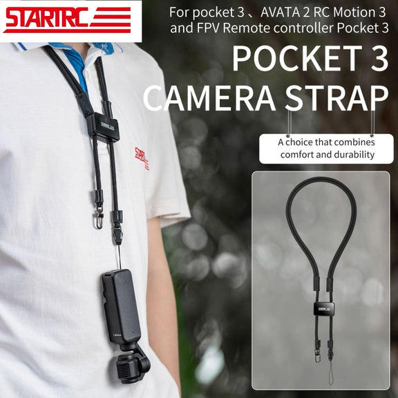 For DJI Pocket 3 STARTRC Anti-Lost Necklace Lanyard Rope (Black)