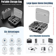 For DJI Mavic 4 Pro / RC 2 STARTRC Shoulder PU Storage Bag Handbag (Grey)