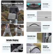 For DJI Mavic 4 Pro / RC 2 STARTRC Shoulder PU Storage Bag Handbag (Grey)