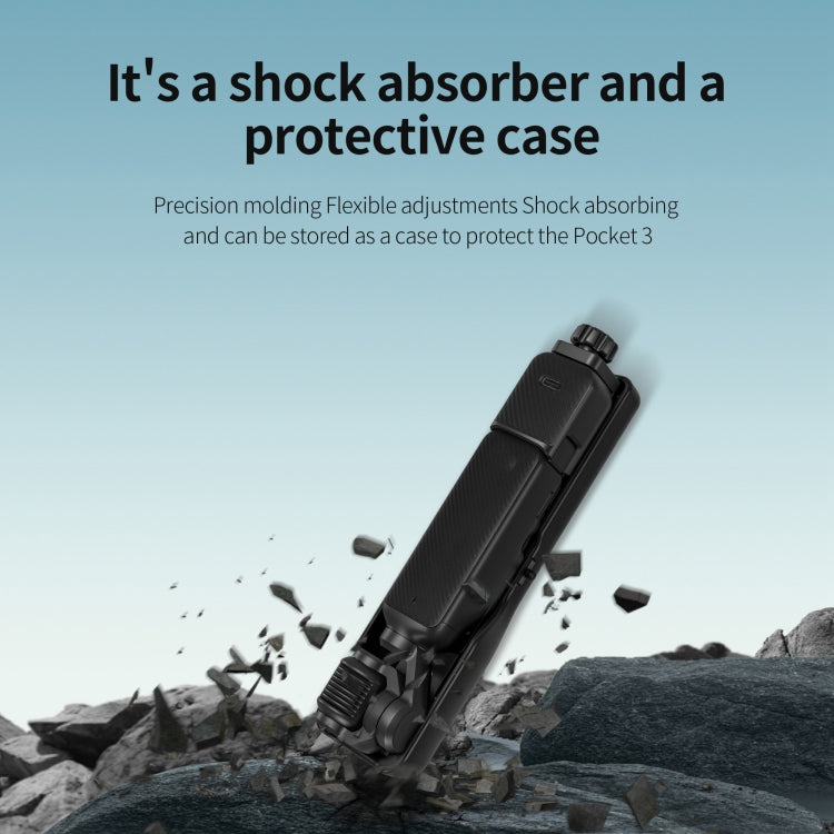 For DJI OSMO Pocket 2 STARTRC Shock Absorbing Step Reducer Carrying Case Storage Bag Box (Black)