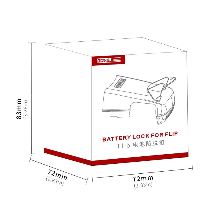 For DJI Flip STARTRC Battery Quick-release Flying Tail Cover (Grey)