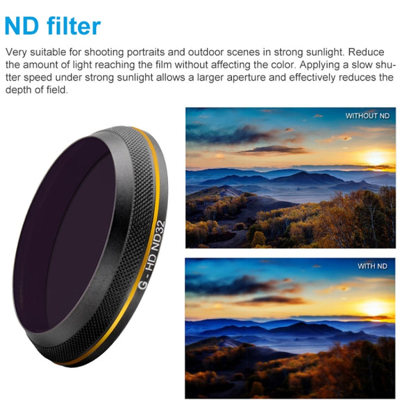 PGYTECH X4S-HD ND32 Gold-edge Lens Filter for DJI Inspire 2 / X4S Gimbal Camera Drone Accessories