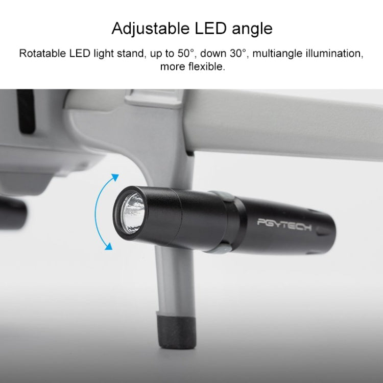PGYTECH P-16A-038 Portable Heightened Landing Gear Extensions Rack LED Headlamp Set for DJI Mavic Air 2