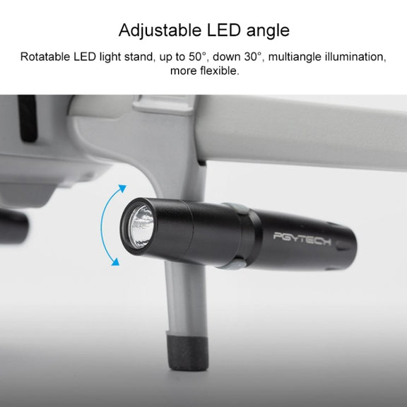 PGYTECH P-16A-038 Portable Heightened Landing Gear Extensions Rack LED Headlamp Set for DJI Mavic Air 2
