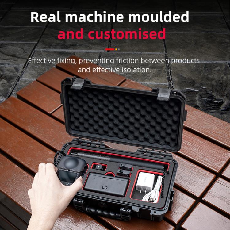 For DJI Osmo 360 STARTRC Water-resistant EVA ABS Dual-layer Suitcase Storage Box (Black)