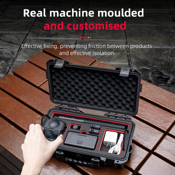 For DJI Osmo 360 STARTRC Water-resistant EVA ABS Dual-layer Suitcase Storage Box (Black)