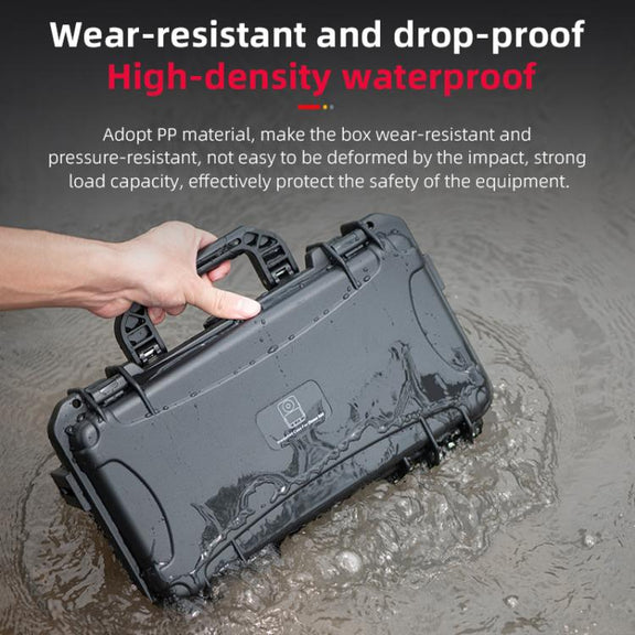 For DJI Osmo 360 STARTRC Water-resistant EVA ABS Dual-layer Suitcase Storage Box (Black)
