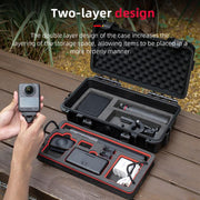 For DJI Osmo 360 STARTRC Water-resistant EVA ABS Dual-layer Suitcase Storage Box (Black)