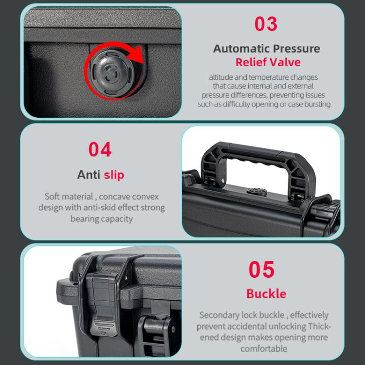 For DJI Osmo 360 STARTRC Water-resistant EVA ABS Dual-layer Suitcase Storage Box (Black)