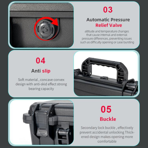 For DJI Osmo 360 STARTRC Water-resistant EVA ABS Dual-layer Suitcase Storage Box (Black)