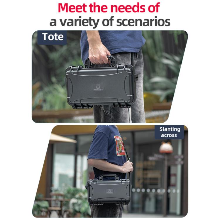 For DJI Osmo 360 STARTRC Water-resistant EVA ABS Dual-layer Suitcase Storage Box (Black)