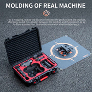 For DJI Avata 2 STARTRC M2 ABS Water-resistant Shockproof Suitcase Storage Box (Black)