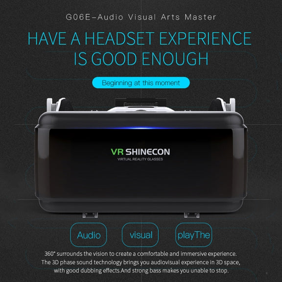 VR SHINECON G06E Virtual Reality 3D Video Glasses Suitable for 4.7 inch