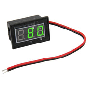 V40D 2 Wires Green Light Display Mini Water-resistant IPX4 Digital Voltage Meter, Measure Voltage: DC 15-120V
