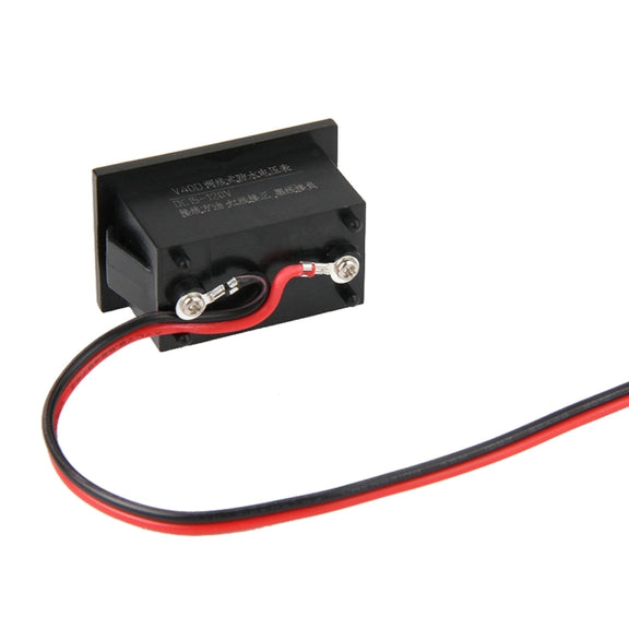 V40D 2 Wires Green Light Display Mini Water-resistant IPX4 Digital Voltage Meter, Measure Voltage: DC 15-120V