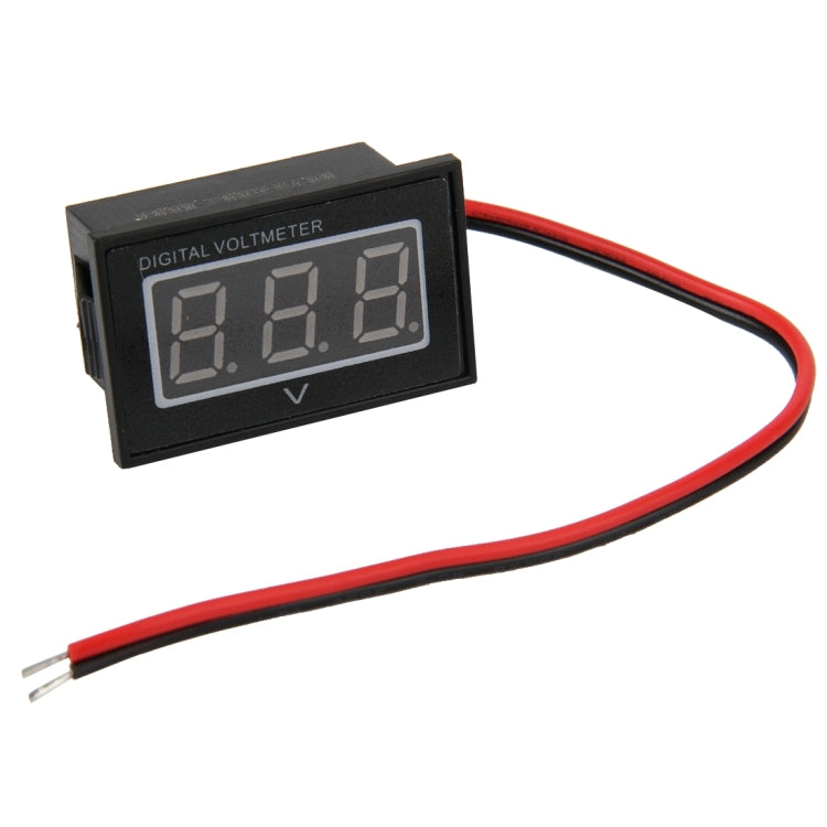 V40D 2 Wires Blue Light Display Mini Water-resistant IPX4 Digital Voltage Meter, Measure Voltage: DC 15-120V