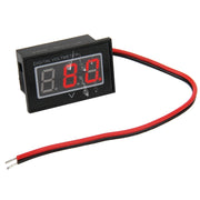 V40D 2 Wires Red Light Display Mini Water-resistant IPX4 Digital Voltage Meter, Measure Voltage: DC 15-120V