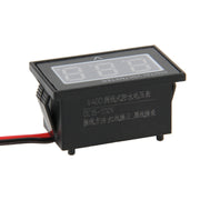 V40D 2 Wires Red Light Display Mini Water-resistant IPX4 Digital Voltage Meter, Measure Voltage: DC 15-120V